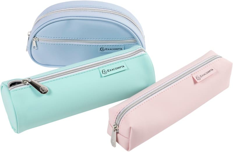 Exacompta Aquarel Pencil Case 8 x 8 x 22 cm Multicolour 52560E Pack of  18