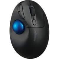 Kensington Pro Fit Ergo TB450 Wireless Trackball Mouse K72194WW 50% Recycled Plastic Scroll Ring For Right-Handed Users Bluetooth/USB-A Nano Receiver Black