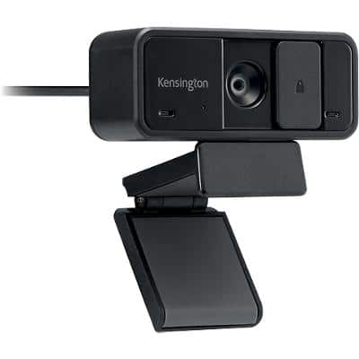 Kensington W1050 1080p Fixed Focus Wide Angle Webcam K80251WW USB-A Cable Stereo Microphone Black