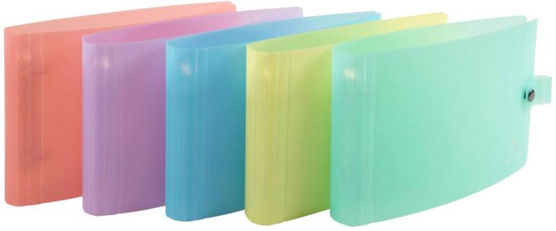 Exacompta Chromaline Pastel 30 mm Ring Binder PP (Polypropylene) 2 Rings Assorted 52170E Pack of 10