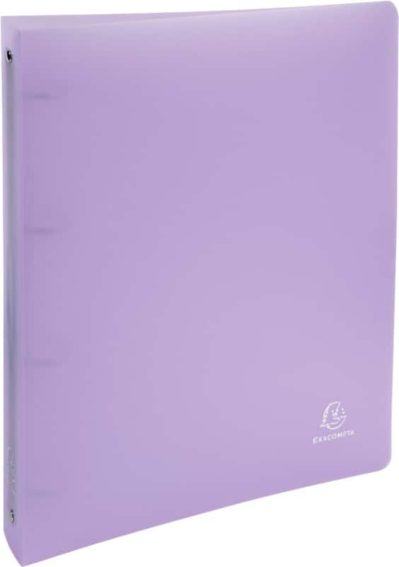 Exacompta Chromaline Pastel 30 mm Ring Binder PP (Polypropylene) A4+ 4 Rings Mauve 51975E 1Pack of 5