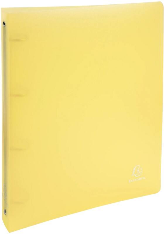 Exacompta Chromaline Pastel 30 mm Ring Binder PP (Polypropylene) A4+ 4 Rings Yellow 51979E 1Pack of 5