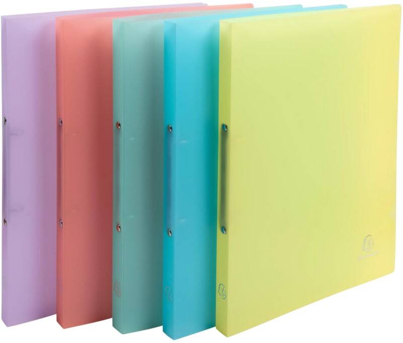 Exacompta Chromaline Pastel 15 mm Ring Binder PP (Polypropylene) A4 2 Rings Assorted 54170E Pack of 20