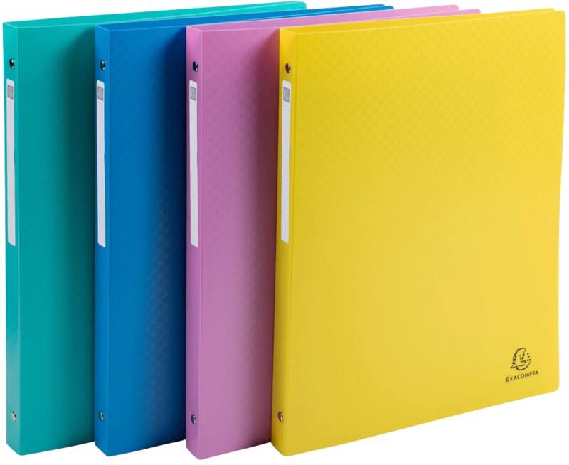 Exacompta Forever Young 15 mm Ring Binder PP (Polypropylene) A4 4 Rings Assorted 51190E Pack of 20