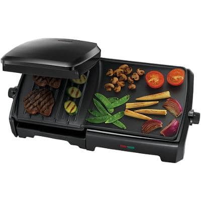 George Foreman Family Portion 23450 Grill and Griddle 2180 W 31.7 x 54.7 x 13.3 cm Black