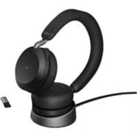 Jabra Evolve2 75 Link390 Wireless Headset Over-the-head USB With Bluetooth Active Noise Cancelling Stereo Black