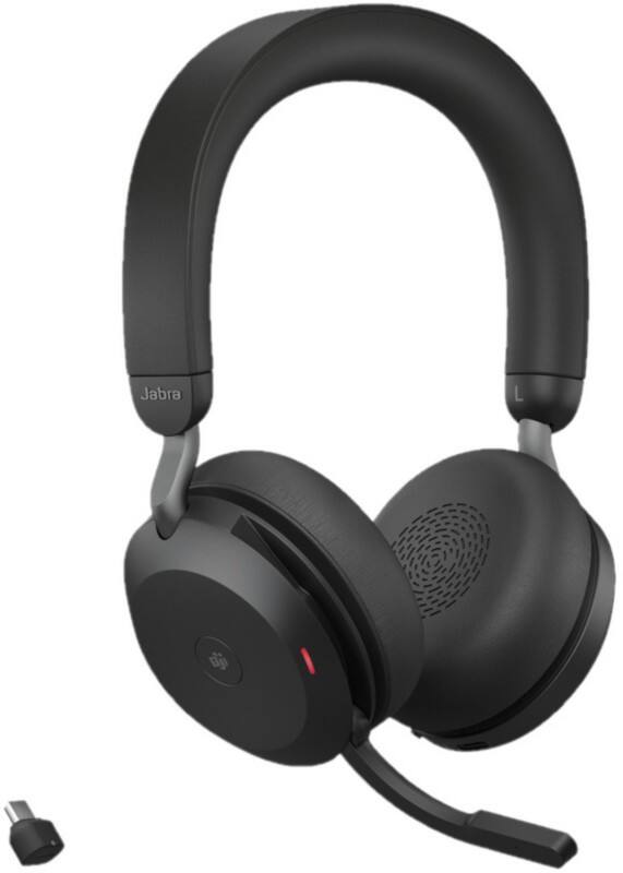 Jabra Evolve2 75 Link390 Wireless Headset Over-the-head USB With Bluetooth Active Noise Cancelling Stereo Black