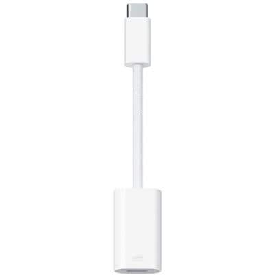 Apple Lightning Adapter USB-C Male USB-C Female White