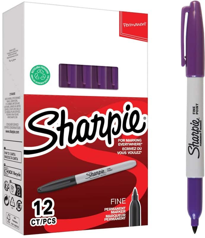 Sharpie 2025034 Marker Fine Bullet  -   Purple Non Refillable Pack of 12