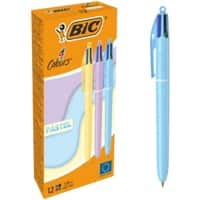 BIC Ballpoint Pen Pastel Assorted Medium 1 mm Pack of 12