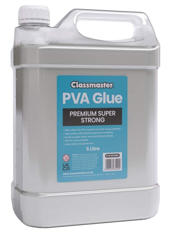 CLASSMASTER Premium Strong Adhesive PVA Glue Liquid White 5 L