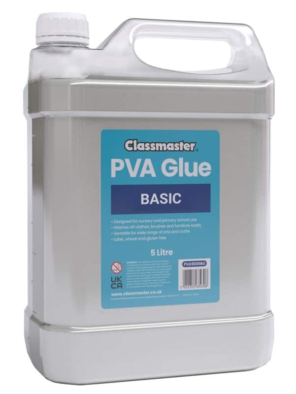 CLASSMASTER Washable PVA Glue Liquid White 5 L