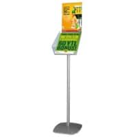 Seco Brochure Stand A4 Metal Grey