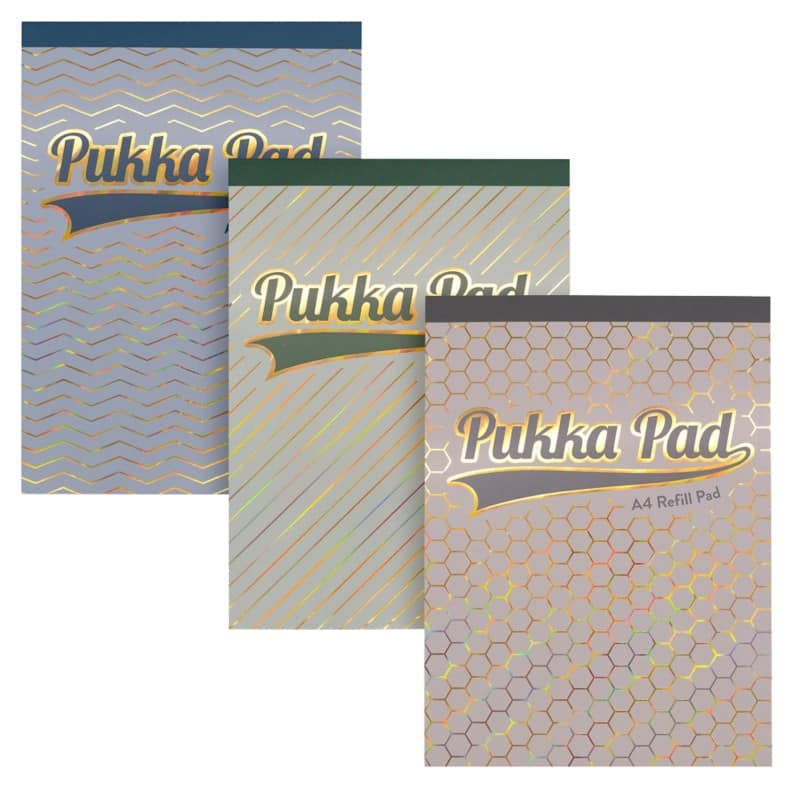 Pukka Pad Refill Pad A4 Ruled Card Assorted 160 Pages Pack of 6