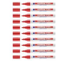 edding 750 Permanent Marker Bullet Red Pack of 10
