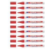 edding 750 Permanent Marker Bullet Red Pack of 10