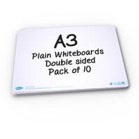 Show-me Whiteboard Set Non Magnetic Polypropylene Double Sided 29.7 (W) x 42 (H) cm Pack of 10