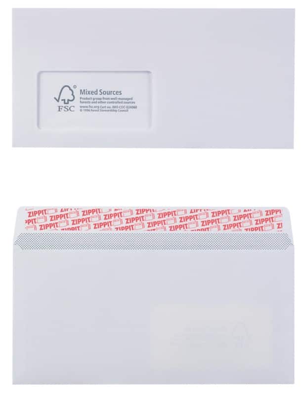 Viking DL Peel and Seal Envelopes White 220 (W) x 110 (H) mm Window 100 gsm Pack of 50