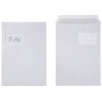 Viking C4 Peel and Seal Business Envelopes White 229 (W) x 324 (H) mm Window 100 gsm Pack of 75