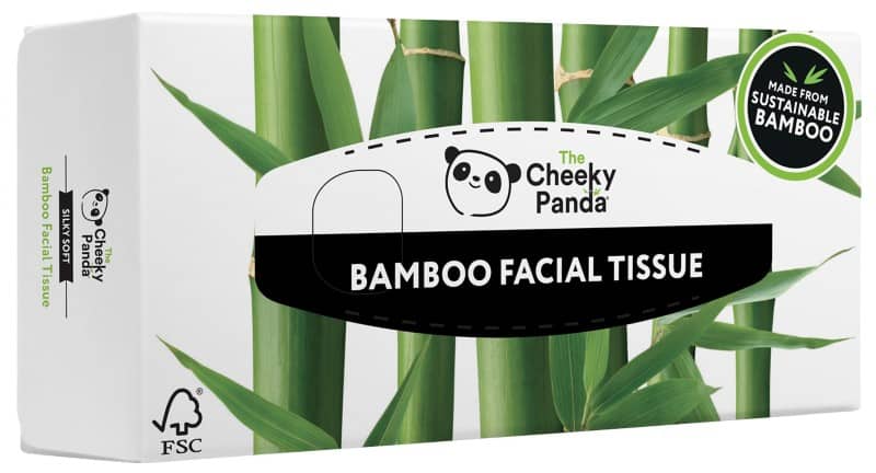 The Cheeky Panda Facial Tissues 3 Ply FLAFTX12 Pack of 80