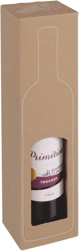 Dinkhauser Kartonagen Gift Box for Wine Bottle Cardboard 374 mm (H) Brown Pack of 10