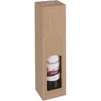 Dinkhauser Kartonagen Gift Box for Wine Bottle Cardboard 374 mm (H) Brown Pack of 10