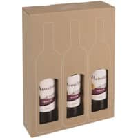 Dinkhauser Kartonagen Gift Box for Wine Bottles Cardboard 374 mm (H) Brown Pack of 10