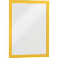 DURABLE DURAFRAME A4 Display Frame Adhesive Yellow Polyvinyl Chloride 487204 20.5 (W) x 0.6 (D) x 29 (H) cm Pack of 2