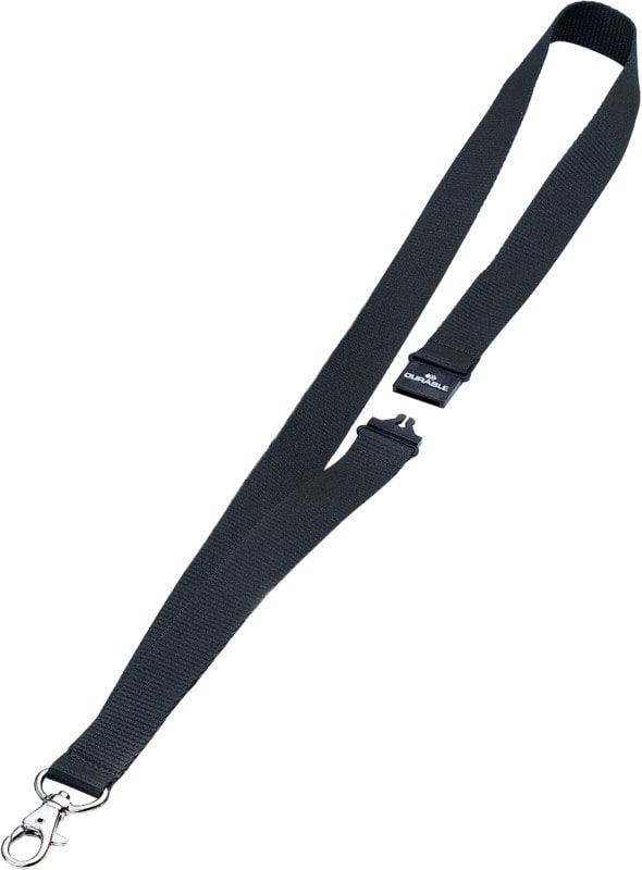 DURABLE Lanyard Clip 2 x 40 cm Black Pack of 10