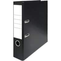 Unbranded Lever Arch File A4 80 mm Black 2 ring Cardboard, PP (Polypropylene) Textured  Pack of 10
