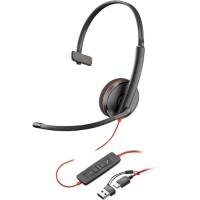 poly Wired Headset Head with Microphone Mono 3210