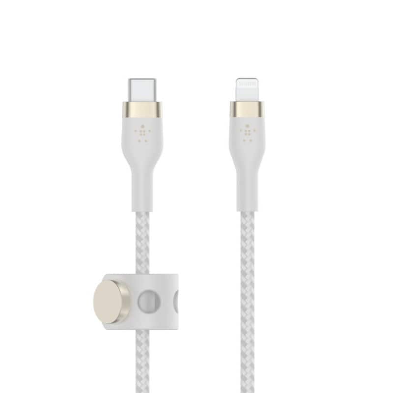 Belkin BOOST CHARGE PRO Flex Charging Cable USB-C Male Apple Lightning 1 m White