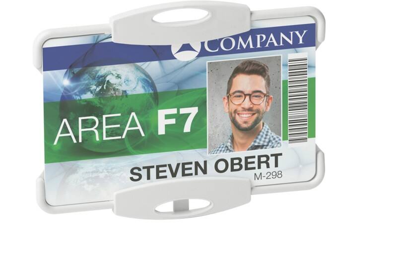 DURABLE Single Card Holder Without Clip 9.2 x 7 cm PS (Polystyrene) Grey Pack of 10