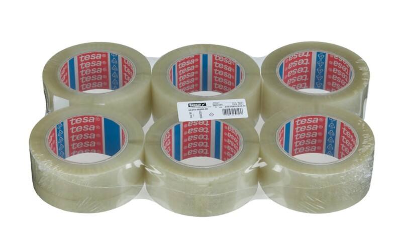 tesa Packaging Tape High Noise tesa pack Transparent 50 mm (W) x 132 m (L) PET (Polyethylene Terephthalate) Pack of 6