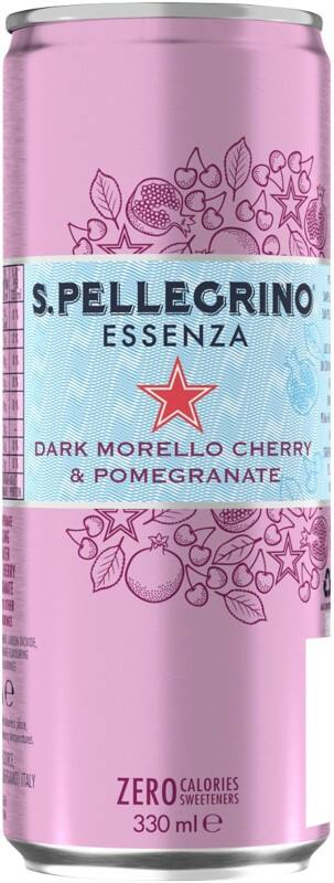 S.Pellegrino Essenza Sparkling Water Cherry Can 330 ml Pack of 24