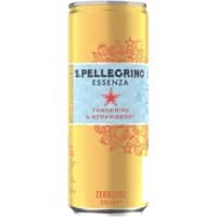 S.Pellegrino Essenza Sparkling Water Tangerine & Strawberry 24 Bottles of 330 ml