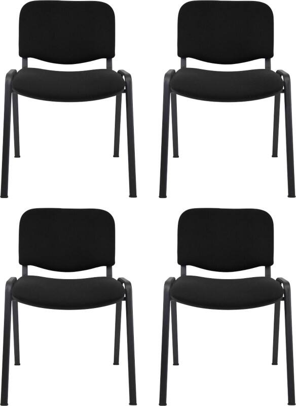 Viking Realspace ISO Visitor Chair Black 120 kg D5SUK/IN 530 x 540 x 800 mm Pack of 4
