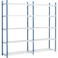 Paperflow Shelving Unit Steel 1,000 x 340 x 2,000 mm Blue