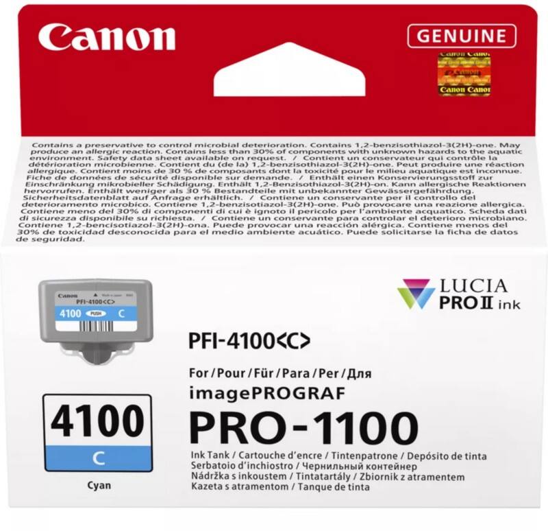 Canon PFI-4100C Original Ink Cartridge Cyan   