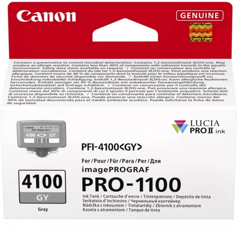 Canon PFI-4100GY Original Ink Cartridge Grey   