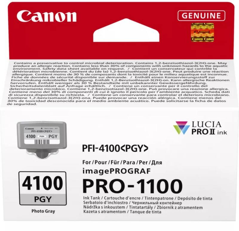 Canon PFI-4100 PGY Original Ink Cartridge Grey   