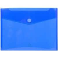 Exacompta Document Wallet 56422E A4 Velcro fastener PP (Polypropylene) Portrait and Landscape 24.5 (W) x 33.5 (D) x 1.2 (H) cm Blue Pack of 5