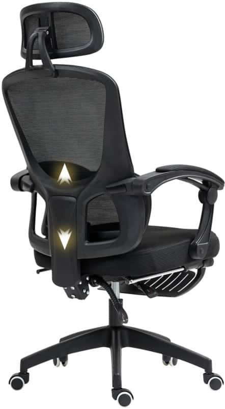 HOMCOM Office Chair Basic Tilt Black 120 kg 921-816V70BK 620 x 620 x 1,280 mm