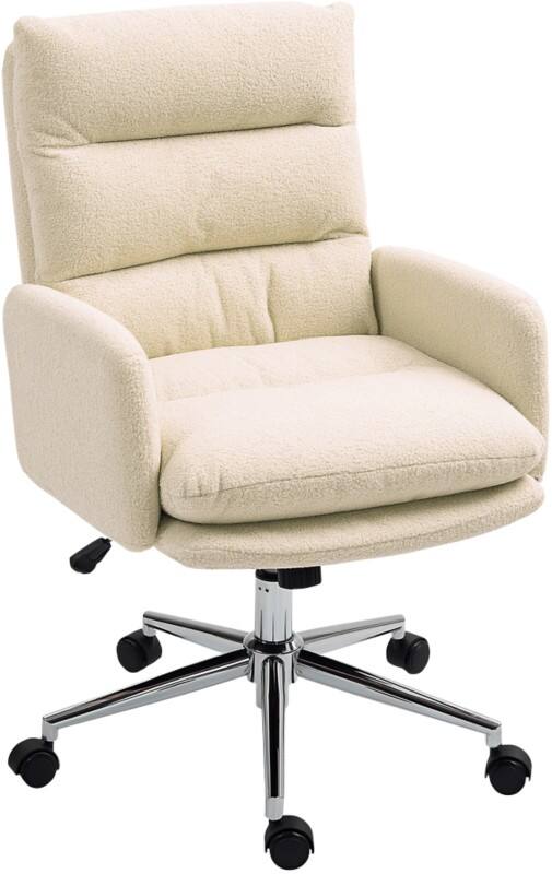 HOMCOM Office Chair Basic Tilt Cream 120 kg 921-815V70CW 580 x 670 x 99 mm