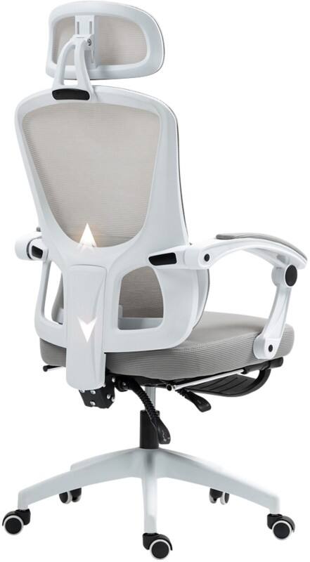 HOMCOM Office Chair Basic Tilt Grey 120 kg 921-816V70GY 620 x 620 x 1,280 mm