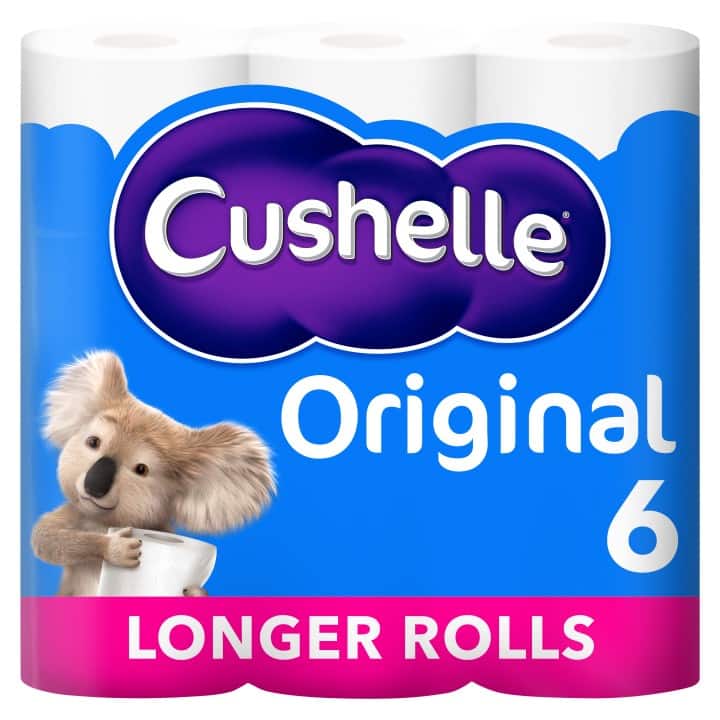 Cushelle Original  Toilet Roll 2 Ply 101536 Pack of 6 Rolls
