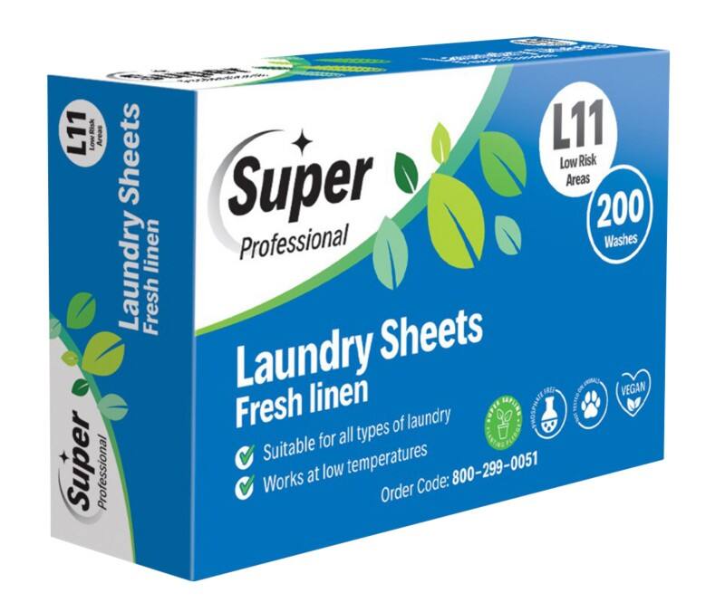 Super Professional Products Laundry Sheets Fresh ocean Pack of 100