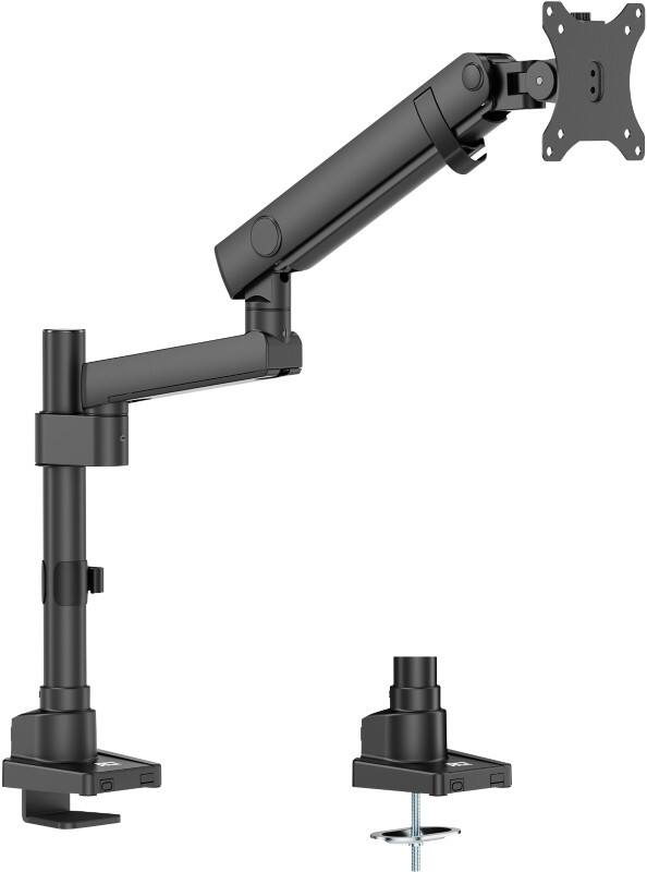 ACT Office Solid Pro Dual Monitor Arm Desk Mount Height Adjustable 2.8 cm x 65.5 cm x 110 cm Black 40" mechanical spring, 1 monitor
