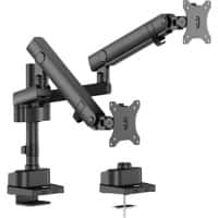 ACT Dual Monitor Arm Desk Mount Height Adjustable 2.8 cm x 65.5 cm x 110 cm Black
