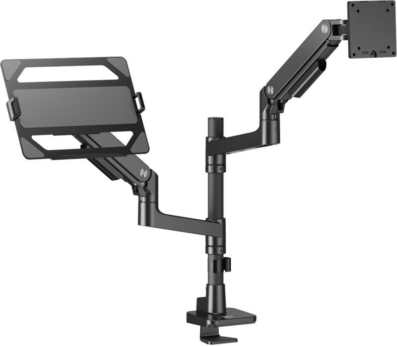 ACT Office Premium Single Monitor Arm Desk Mount Height Adjustable 2.2 cm x 54 cm x 110 cm Black 49" laptop mount, gas spring, 1 monitor